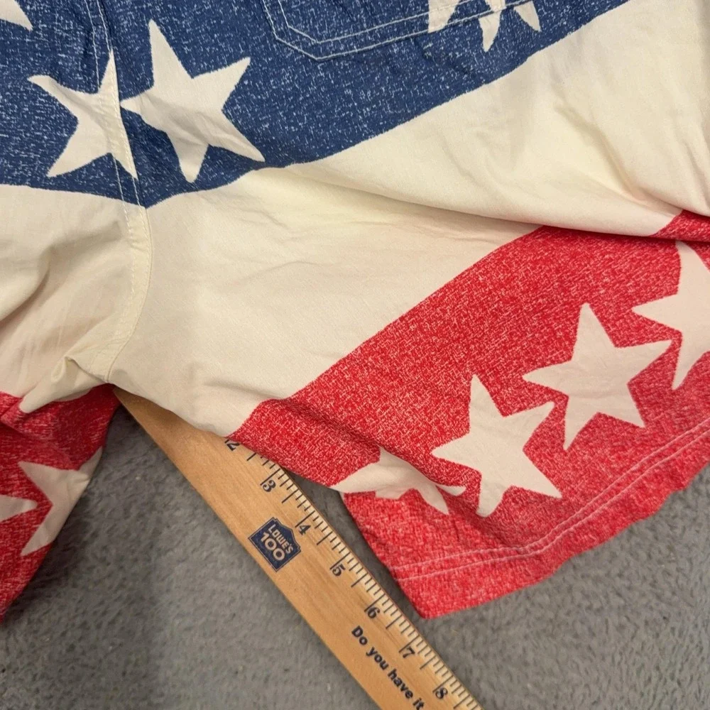 Tommy Hilfiger Swim Trunks Mens XL USA Flag Stars Elastic Waist Mesh Lined